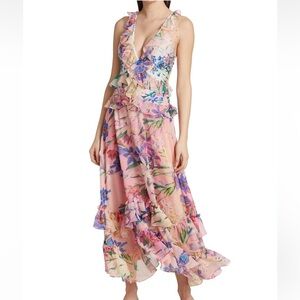 PatBO Iris Floral Ruffle Dress NWT